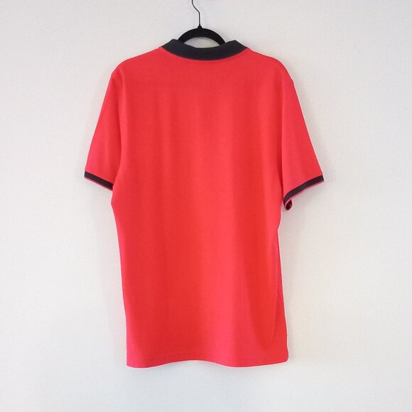 PSYCHO BUNNY hot salmon pink and black polo shirt - Picture 10 of 14